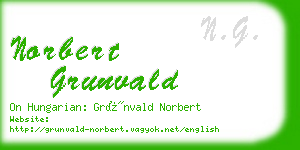 norbert grunvald business card
